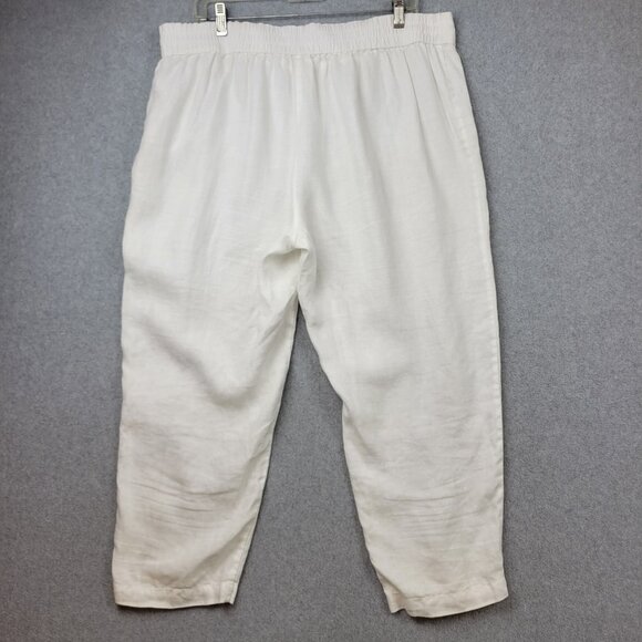 Eileen Fisher Cream Ankle Pants - Picture 6 of 8
